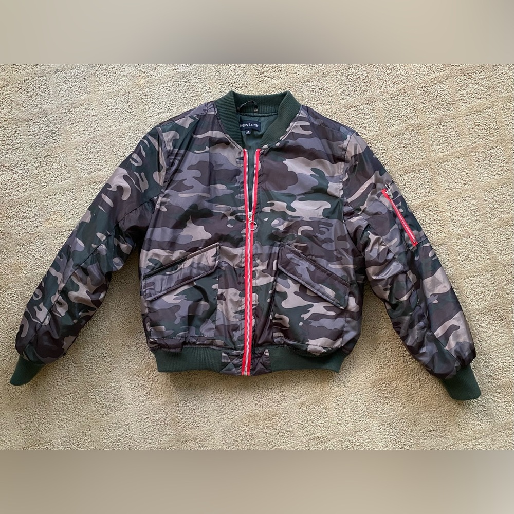 Camouflaged Bomber Jacket